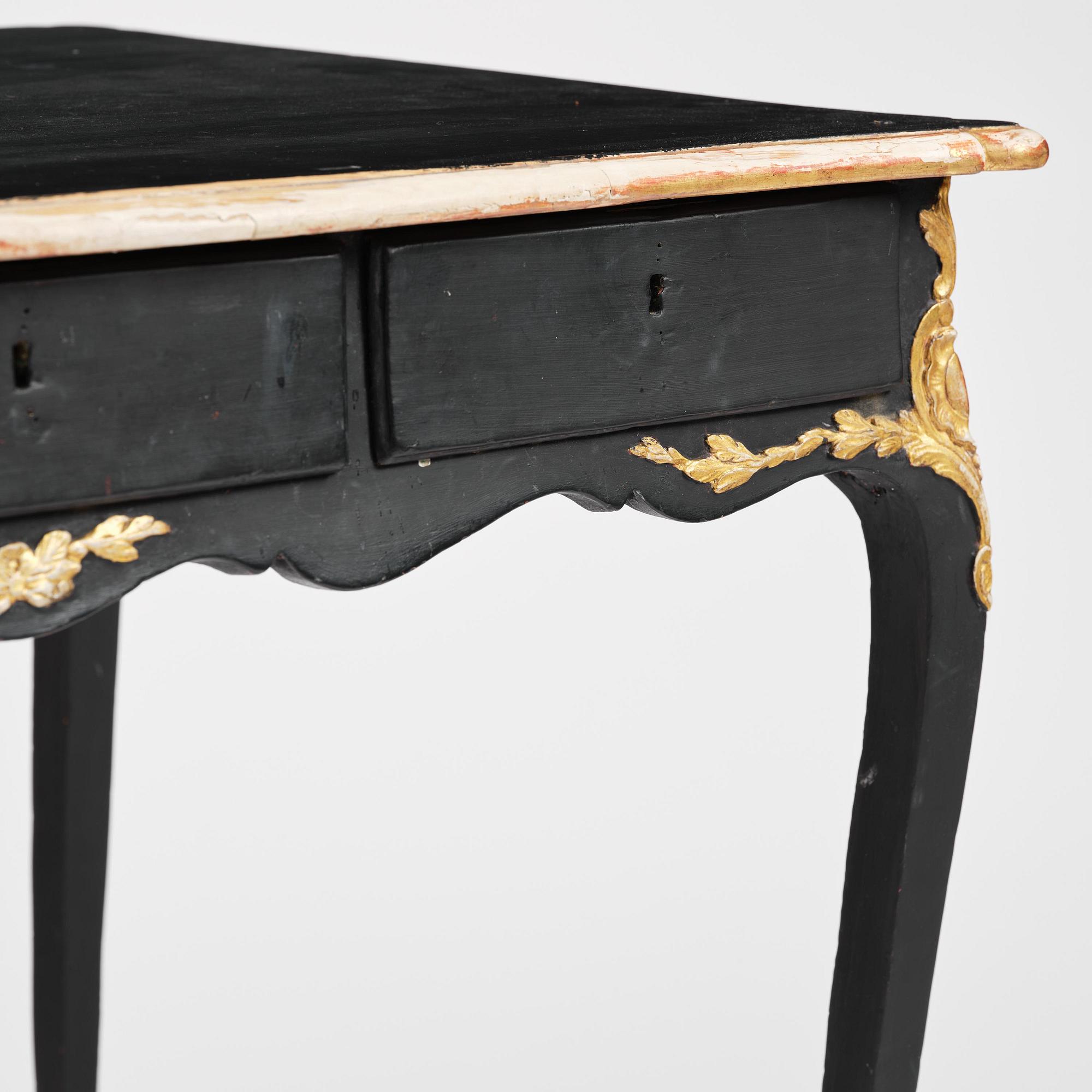 A Swedish rococo desk by C. W. Hein (master in Stockholm 1755-83).
