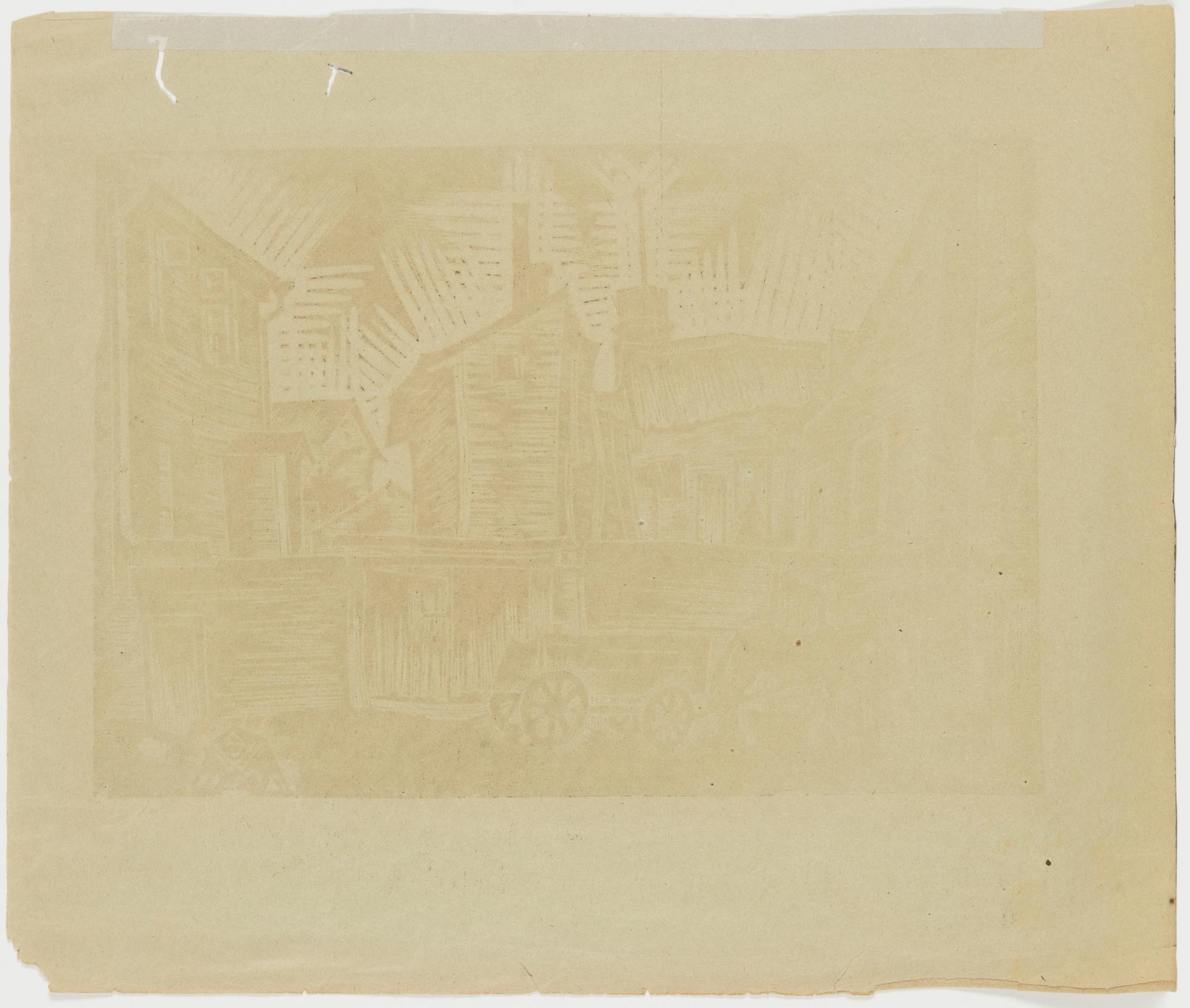 Eduard Wiiralt, linocut, mogoram signed in the print.