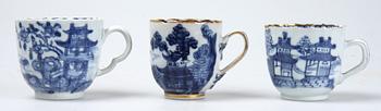 KOPPAR, 21 st samt FAT, 18 st, porslin, Kina, 1700/1800-tal.