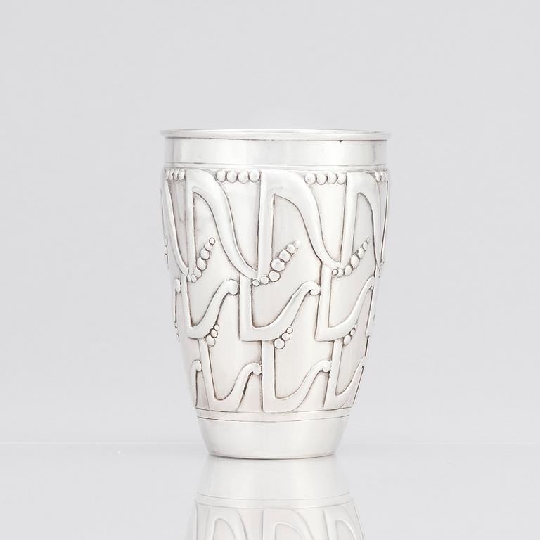 Thorvald Bindesbøll, a silver beaker, A. Michelsen, Copenhagen 1904.