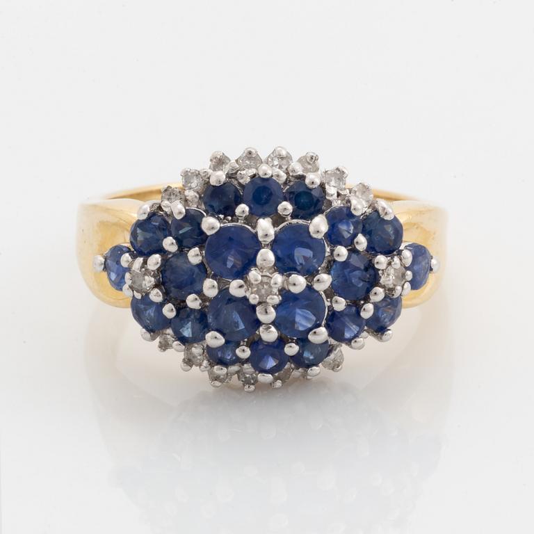 Sapphire and diamond ring.