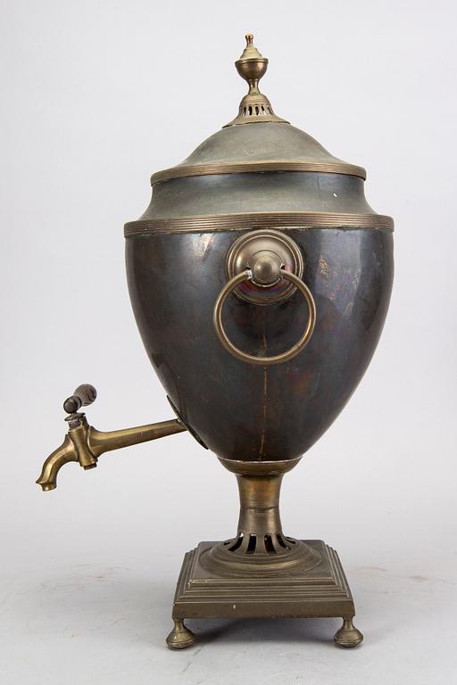 A 19th century copper samovar.