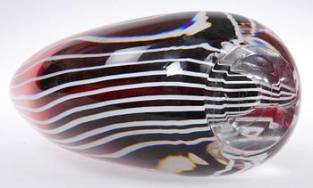 VAS, "Zebra", Vicke Lindstrand, Kosta, sign.