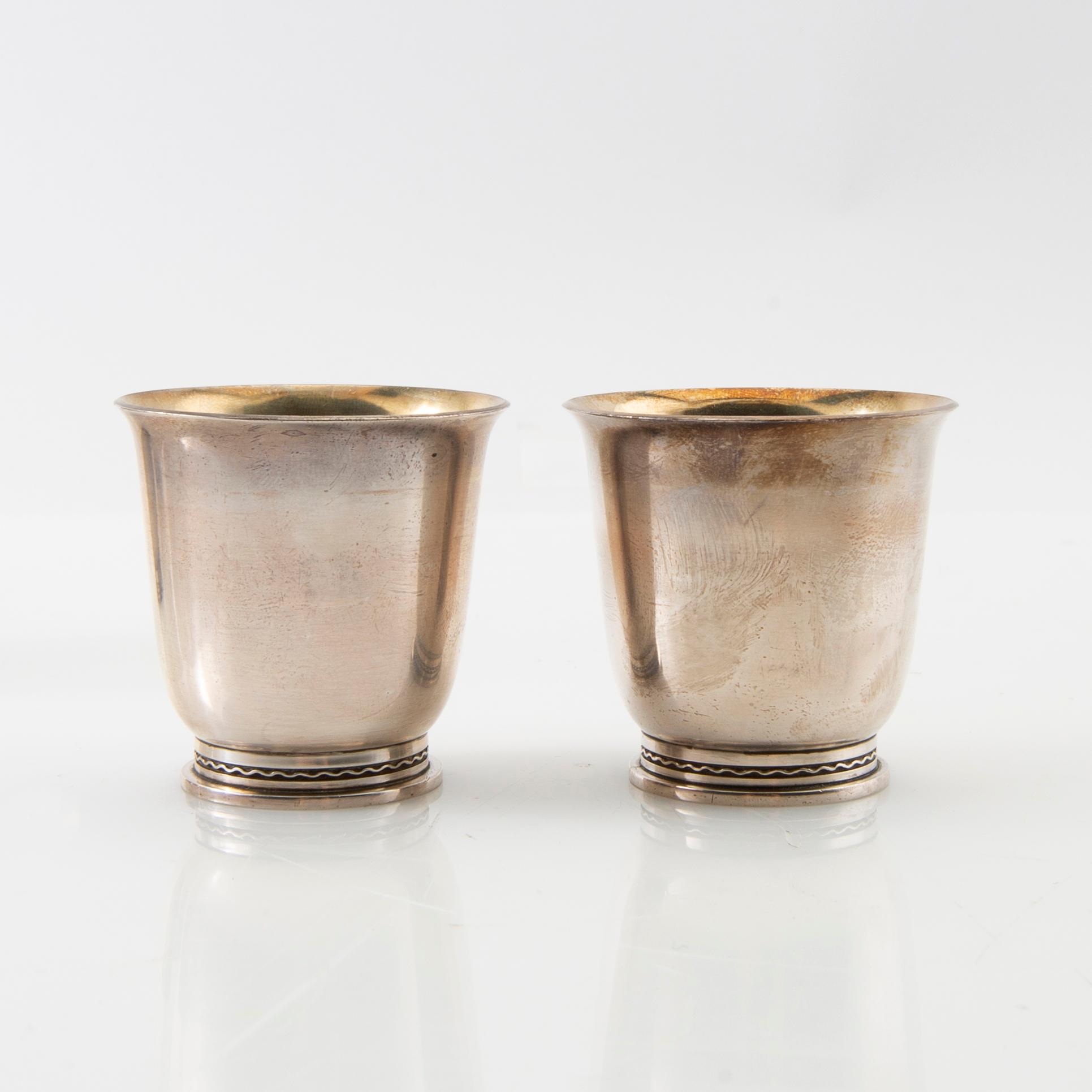 Supbägare 6 st Borgila sterlingsilver Stockholm 1937.