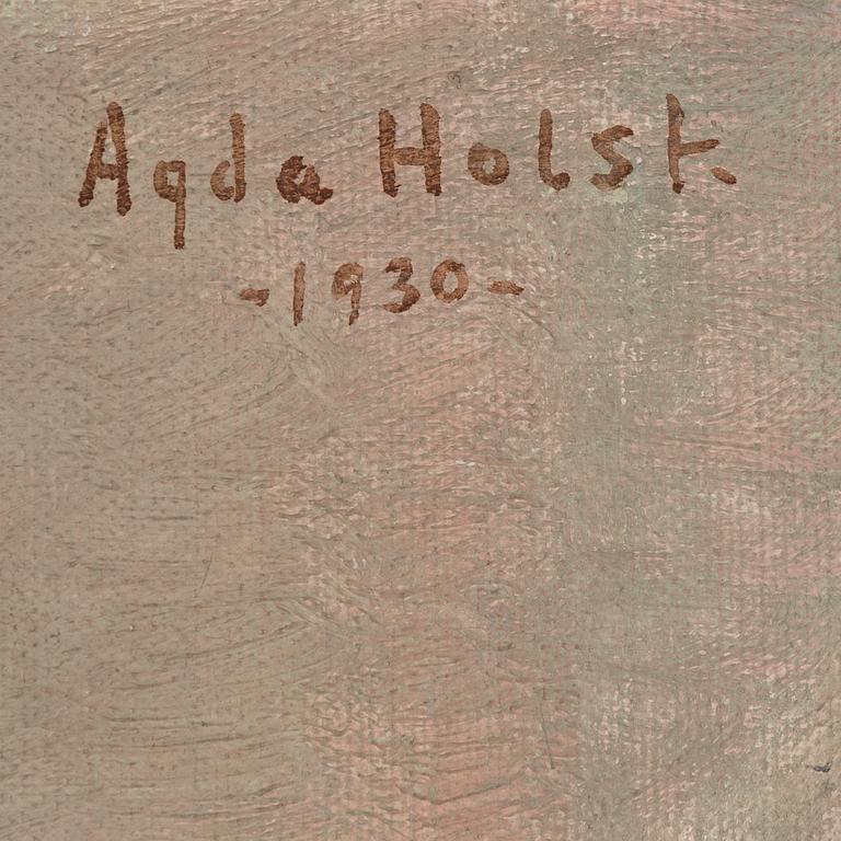 Agda Holst, oil on canvas laid down on panel, signed and dated 1930.