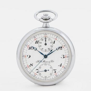 HY MOSER & CIE, pocket watch, chronograph, 49 mm.