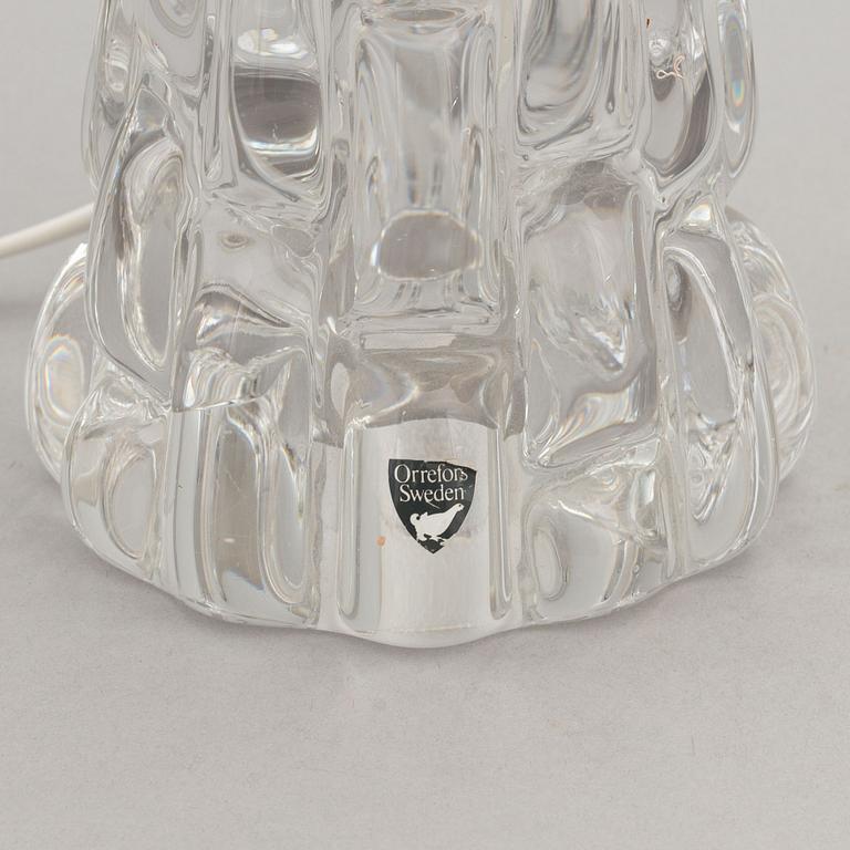 Carl Fagerlund, a matched pair of glass table lights, Orrefors.