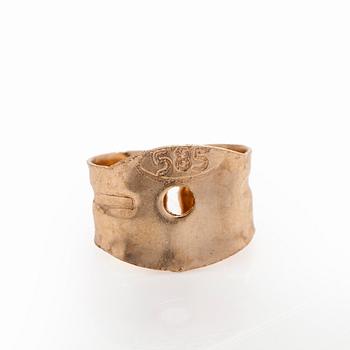 Earrings, brilliant cut diamonds, total 1.00 ct, 14K gold.