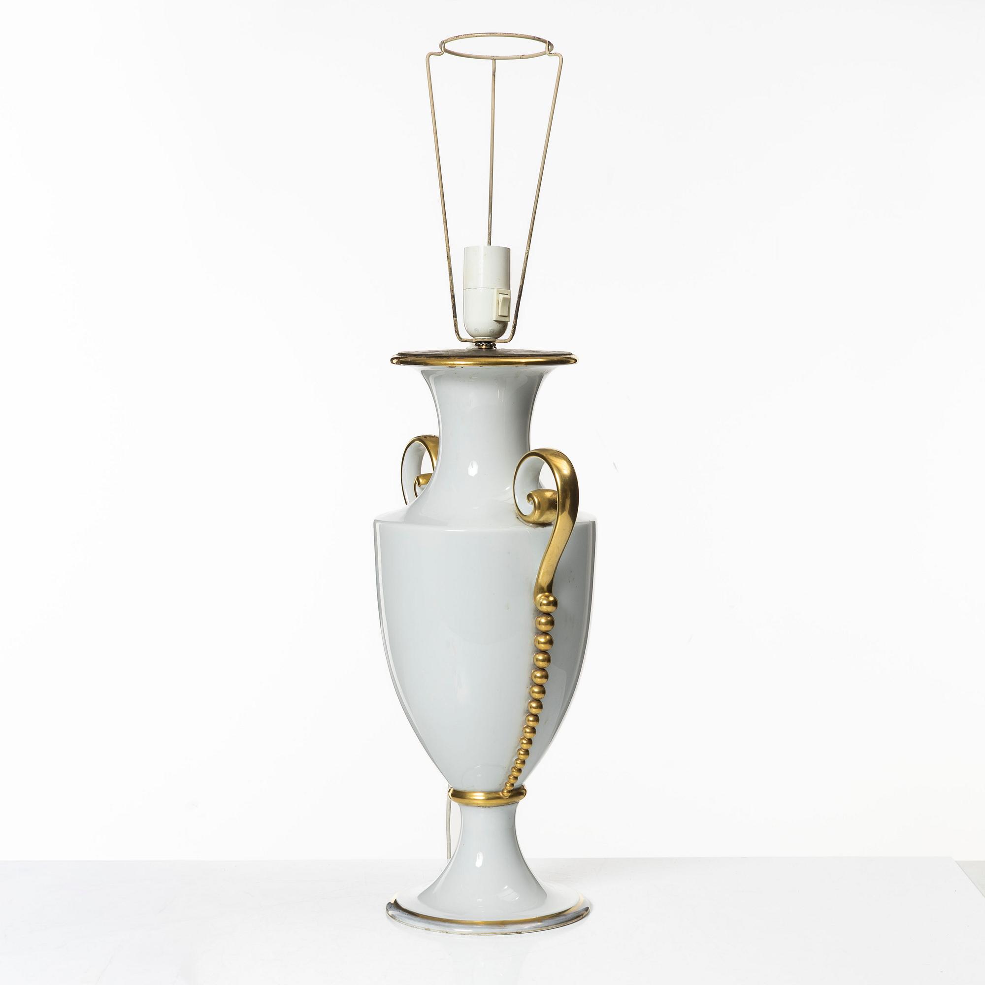 Table lamp, porcelain, Rosenthal, 20th century.