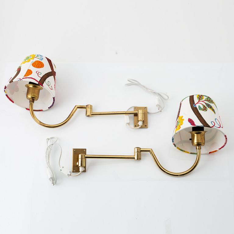 Vägglampor, ett par, Ewå, 1900-talets andra hälft.