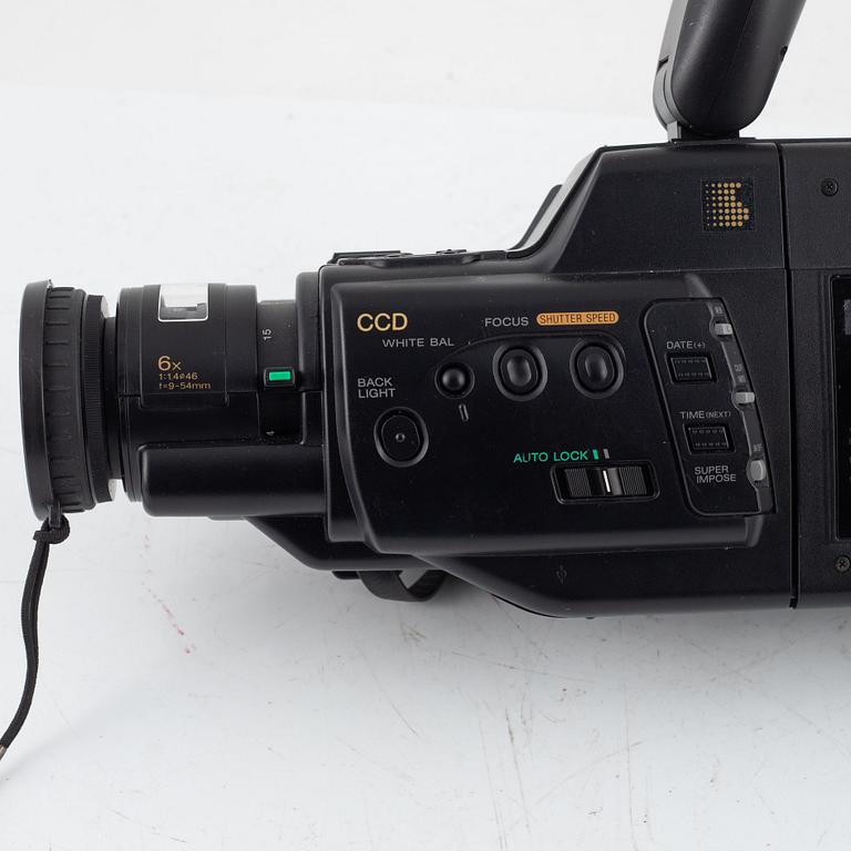 Video camera, Sony CCD-F335E, Sony, Japan.