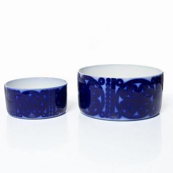 Stig Lindberg, a 39-piece 'Blå husar' creamware dinner service, Gustavsberg.