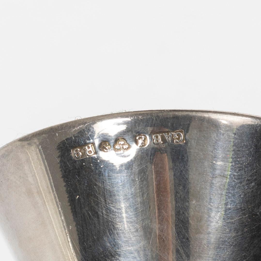 Punch mugs, 10 pcs, silver, including Johanna Gottschalk Arkala, Stockholm 1967.