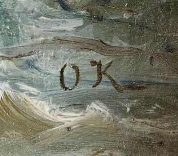 Oscar Kleineh, Mor och barn vid stormande Hav.