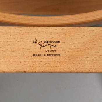 FÅTÖLJER, ett par, "Mina", Bruno Mathsson, 1900-talets andra hälft.