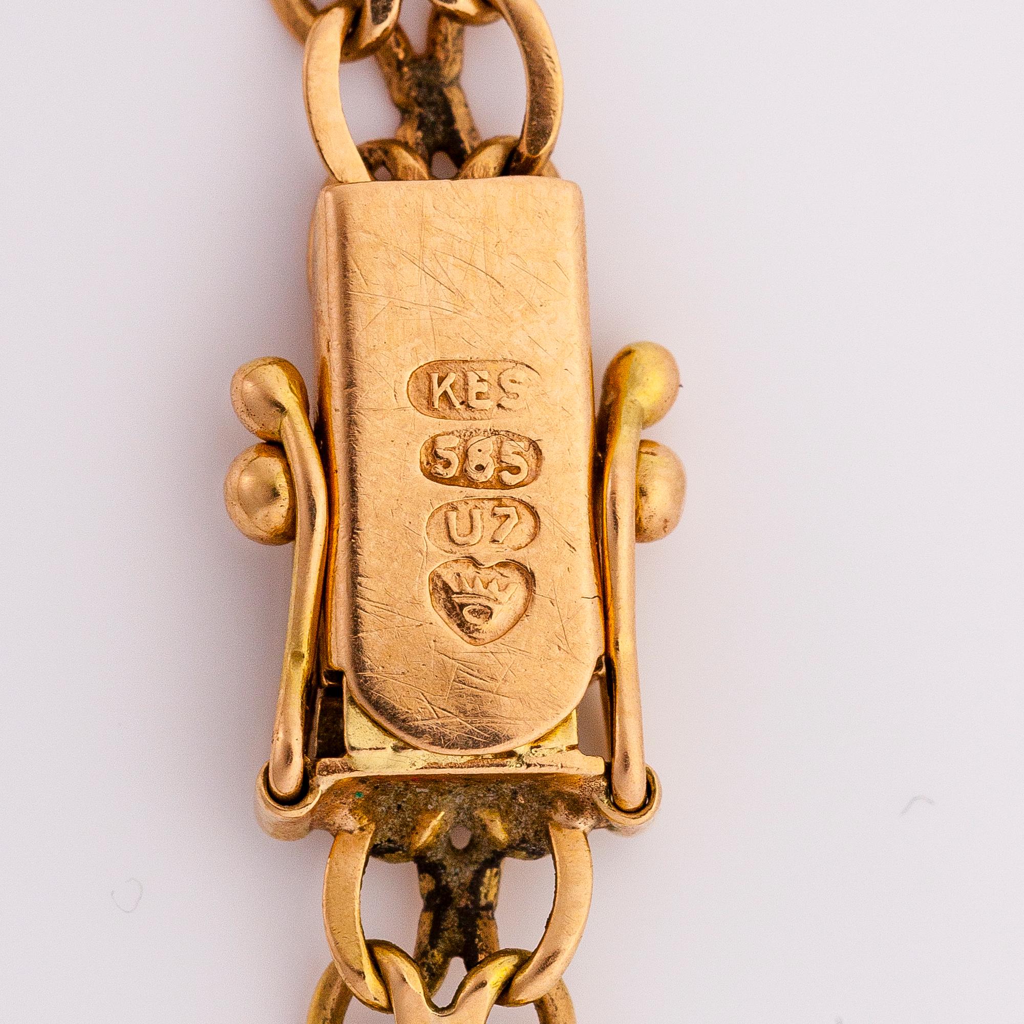 ARMBAND, 14K guld, Laatukoru, Hyvinge 1973.