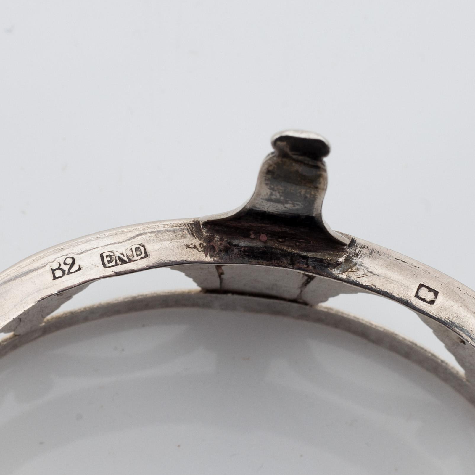 A Swedish Gustavian Silver Salt Cellar, mark of Erik Ernander, Uppsala 1784.