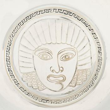Wolter Gahn, skål, nysilver, Swedish Grace, Karl Wojtech, Stockholm, 1920-tal.