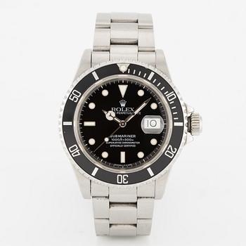 Rolex, Oyster Perpetual Date, Submariner, wristwatch, 40 mm.