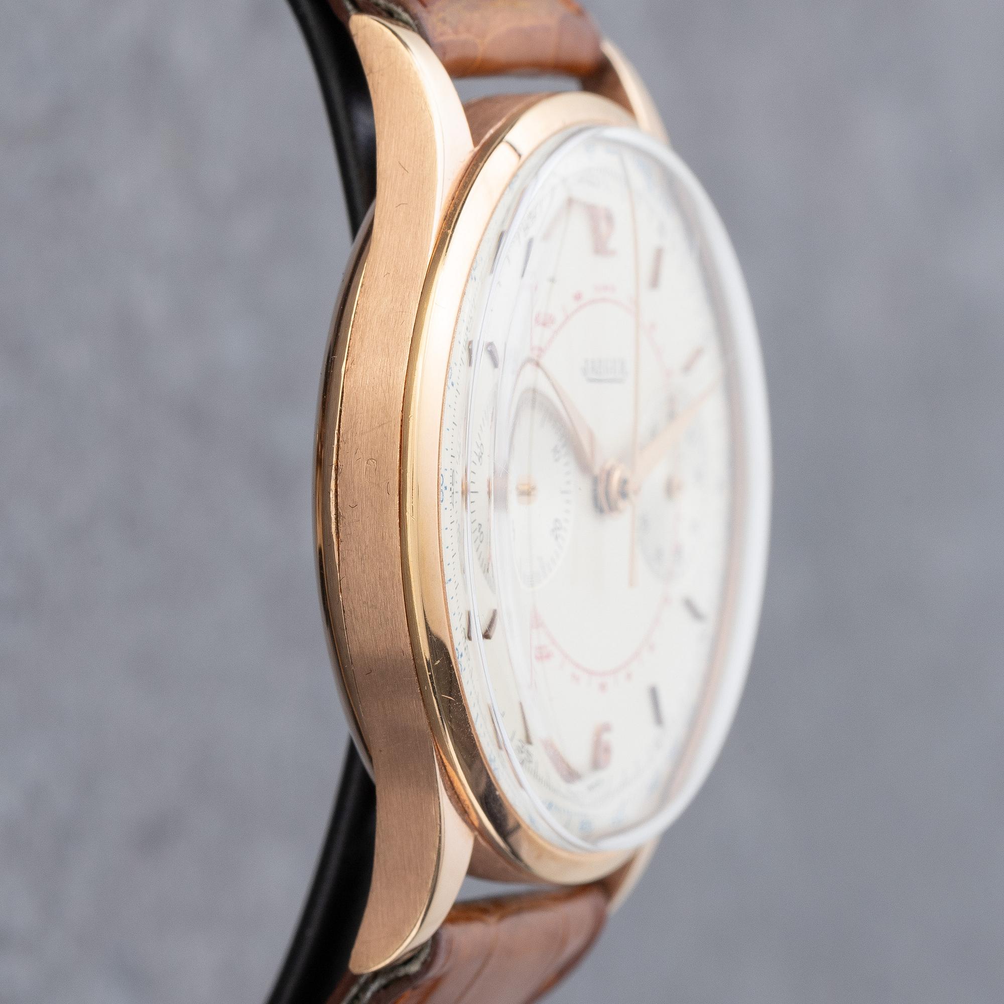 Jaeger, "By Universal Genève", "Jumbo", chronograph, ca 1950.