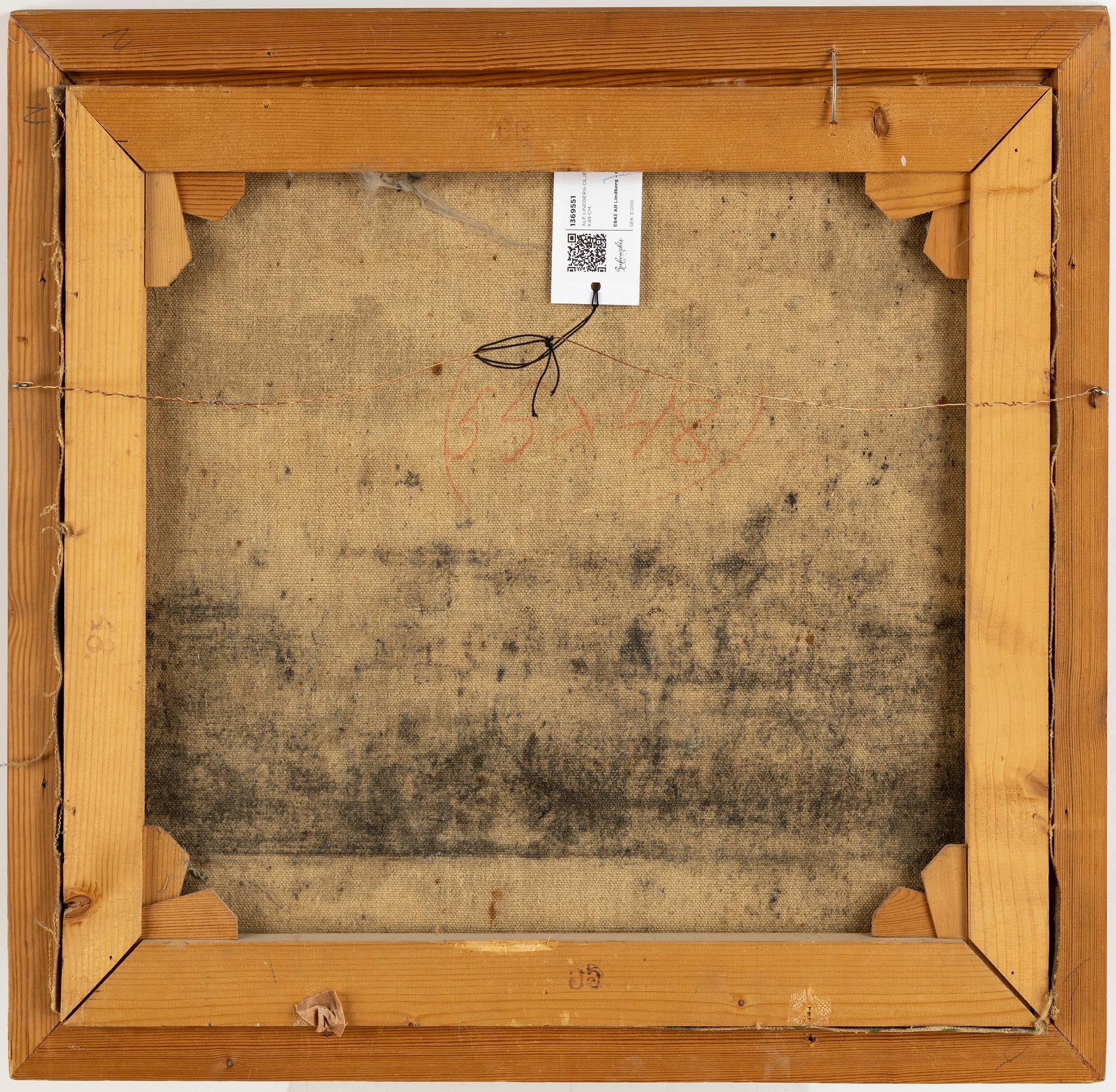 Alf Lindberg, oil on canvas, signed and dated -44.