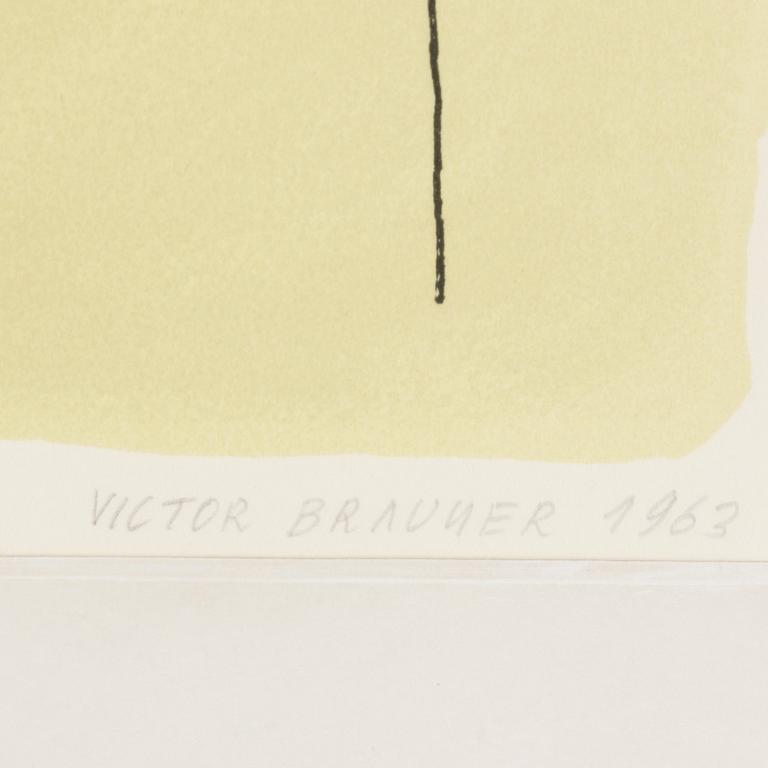 VICTOR BRAUNER, färglitografi, signerad och numrerad 60/75, daterad 1963.