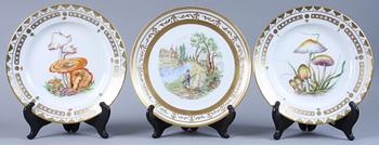 TALLRIKAR, 3 st, TEDOSA samt ASKFAT, 2 st, porslin, Bing & Gröndahl.