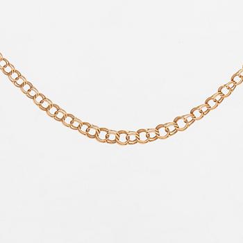 A 14K gold Bismarck necklace and bracelet.
