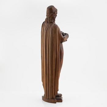 Otto Strandman, sculpture, wood, signed and dated 1901.