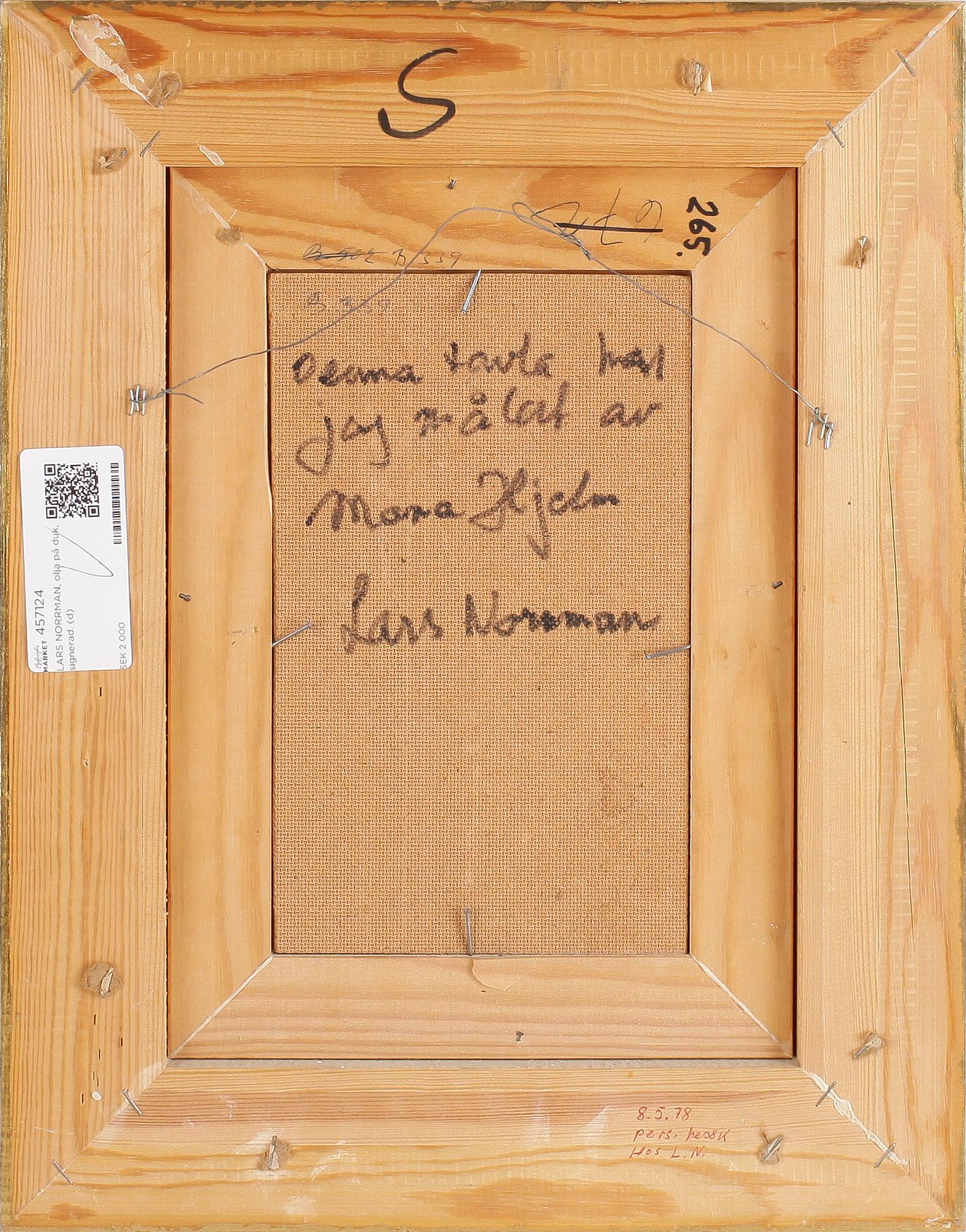 LARS NORRMAN, olja på duk, signerad.