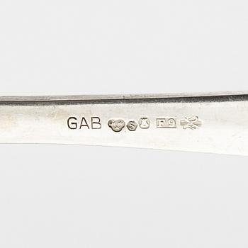 Jacob Ängman, cutlery 47 pcs, "Rosenholm" silver, Stockholm 1950s.