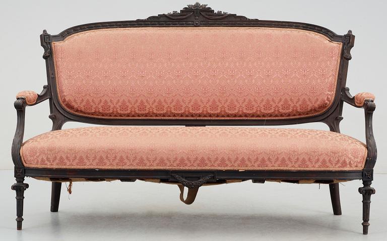 SOFFA, Louis XVI-stil, omkring 1900.