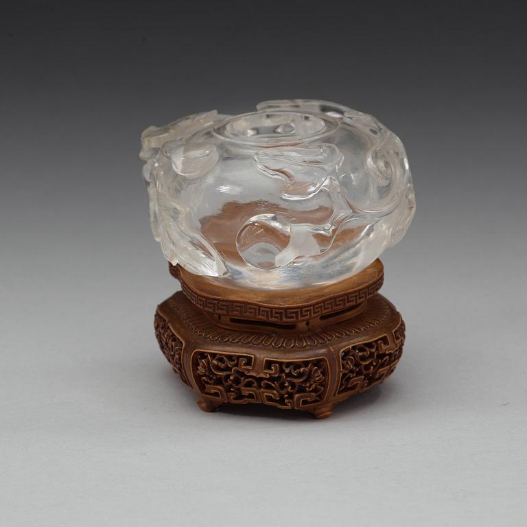 A Chinese rock chrystal brush washer, 20th Century.