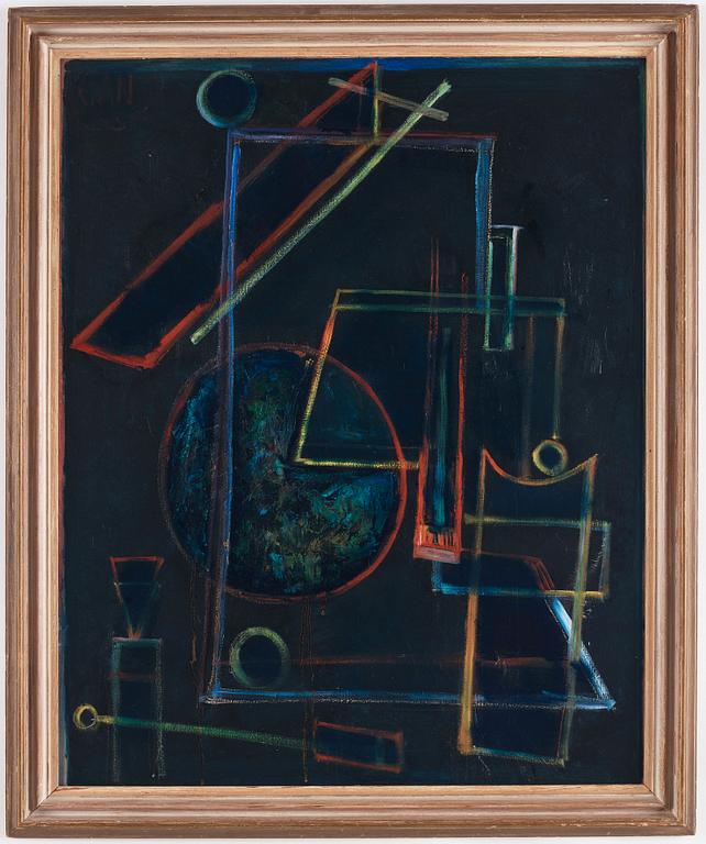 Gösta Adrian-Nilsson, masonite panel, Signed GAN and dated -53.