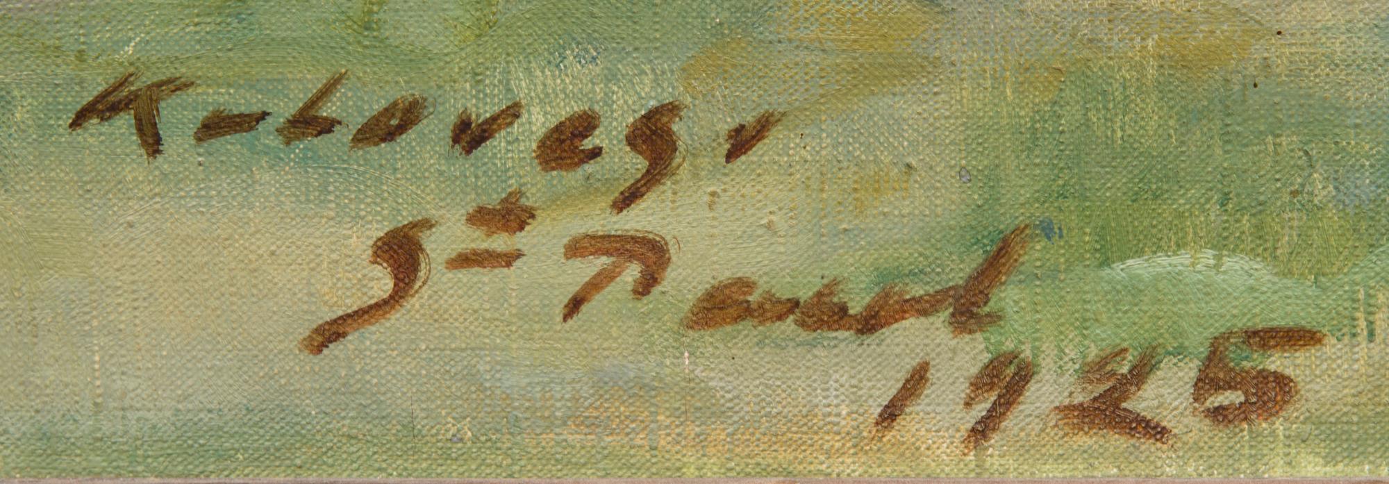 ERKKI KULOVESI, öljy kankaalle, signeerattu, St.Paul 1925.