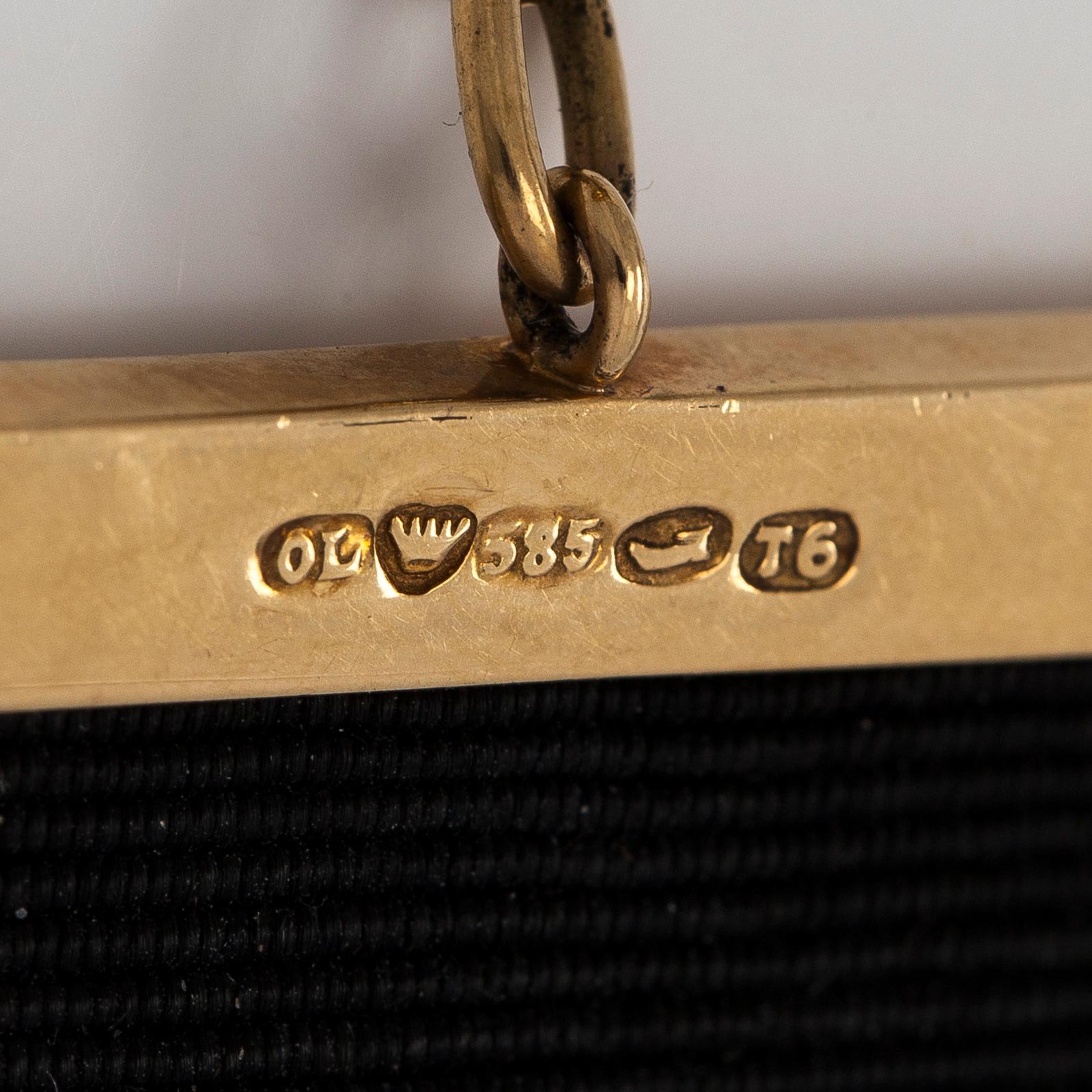 Eterna, pocket watch, savonette, 50 mm, 18K gold, chain 14K.