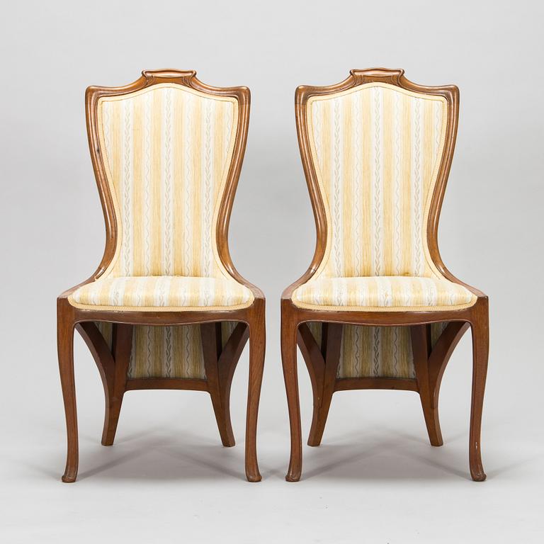 Edward Colonna, Four side chairs for Samuel Bing, Paris c. 1900.