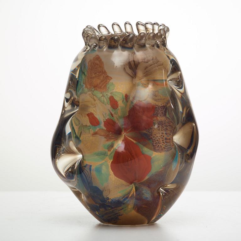 A Per B Sundberg 'Fabula' glass vase, Orrefors 1999.