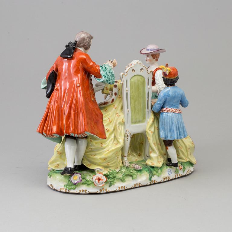 A large porcelain group, 'Vienna', 19th Century.