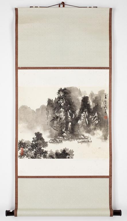 RULLMÅLNING, troligen Japan, 1900-tal.
