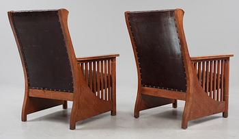 FÅTÖLJER, ett par, jugend, 1900-talets första hälft.