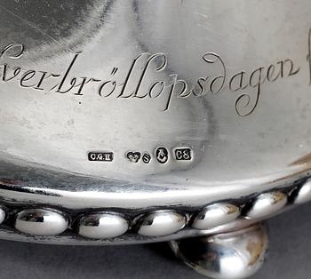 BORDSLAMPA, silver. CG Hallberg, Stockholm 1929.