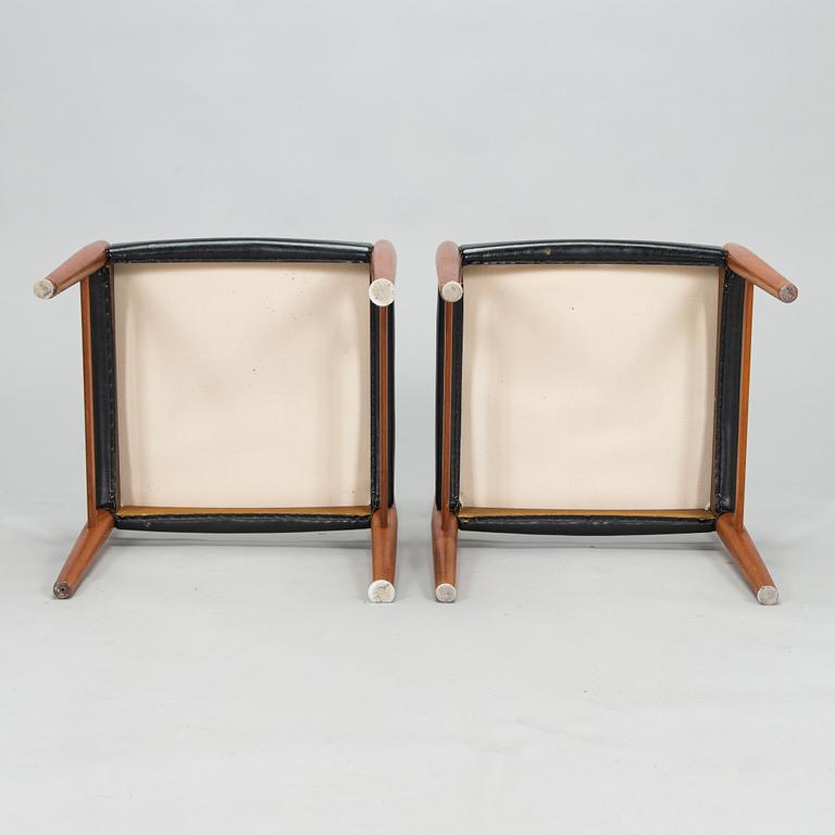A set of four mid 20th century chairs. Glostrup Möbelfabrik, Denmark.