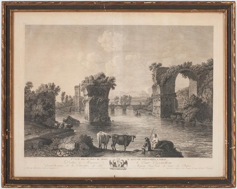 GRAVYRER, 2st, George Hackert och Johann Gottlob Schumann, 17/1800-tal.
