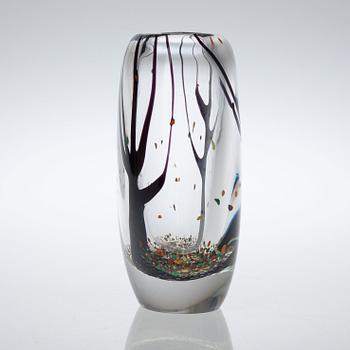 A Vicke Lindstrand 'Autumn' glass vase, Kosta 1950's-60's.