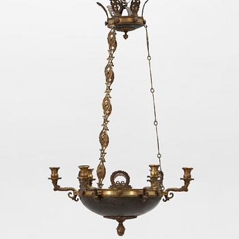 Empire-style chandelier, first half of the 20th century.