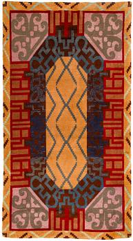 A Finnish rug / ryarug around 1910-1920. Circa 310 x 170 cm.