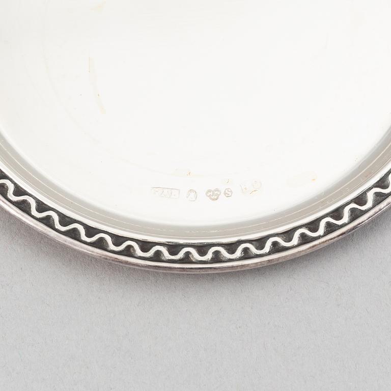 12 silver coasters, mark of GAB, Stockholm, 1955-59.