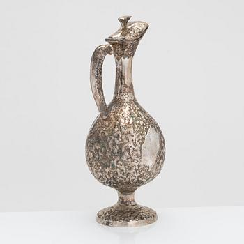 Pekka Turtiainen, a silver ewer and six goblets, Finland 1977.