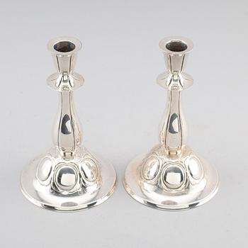LJUSSTAKAR, 1 par, silver, GAB, Stockholm 1949. Vikt ca 400 g.